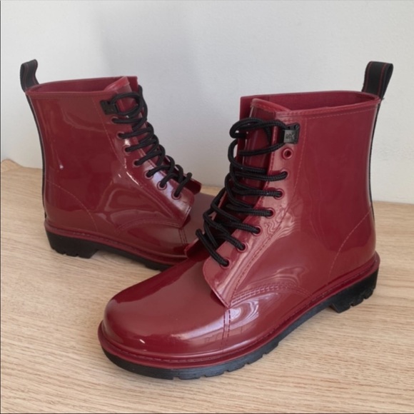 Michael Kors Tavie Rainbootie Burgandy Women- Size 9 - Picture 1 of 7